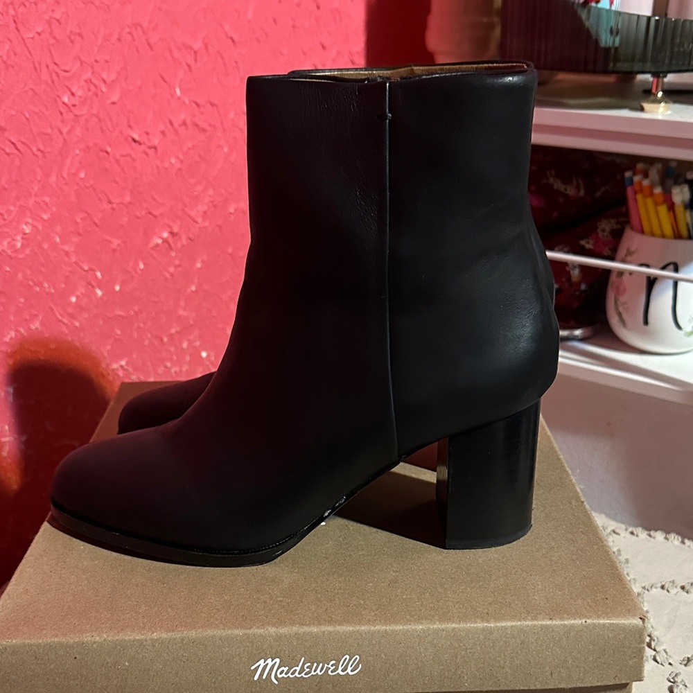 Madewell Sleek Black Ankle Booties
